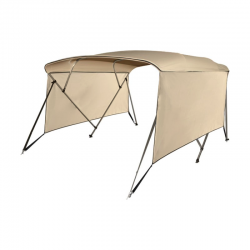 Tendalino 4 Archi  in alluminio beige con coperture Laterali  ⌀ 25mm