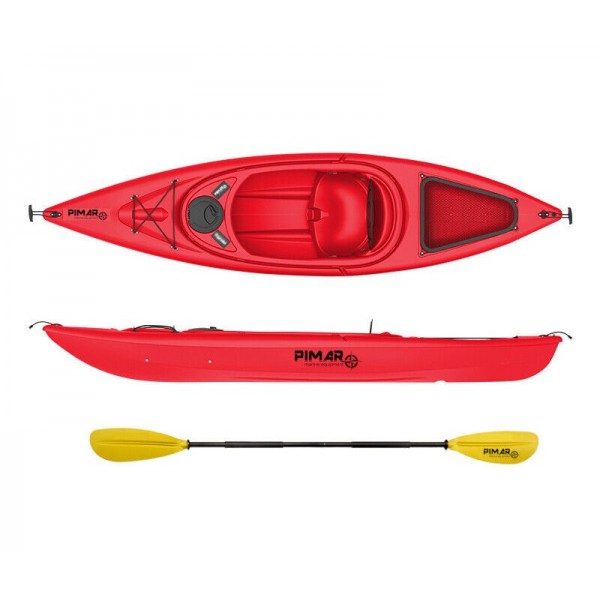 Kayak canoa pimar 10004 red  da 305 cm + 1 gavone + 1 pagaia + 1 seggiolino sport 