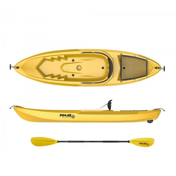 Kayak canoa pimar 10010 yellow da 266 cm + 1 gavone + 1 pagaia + 1 seggiolino sport 
