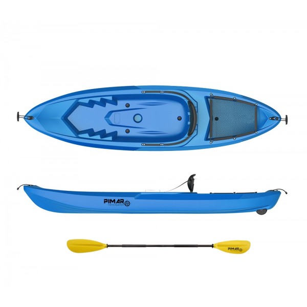 Kayak canoa pimar 10010 blue da 266 cm + 1 gavone + 1 pagaia + 1 seggiolino sport 