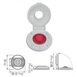 Pulsante di salita bianco a piede QUICK per verricello 