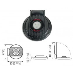 Pulsante di discesa nero a piede QUICK per verricello 