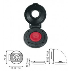 Pulsante di salita nero a piede QUICK per verricello 