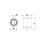 Cartuccia di ricambio acqua/carburante tipo Racor3213