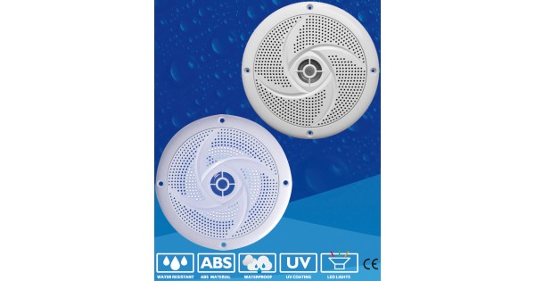 Casse Marine Per Barca HMX 6.5 Altoparlanti Marine Sport - Set 2 Pezzi Con LED RGB Casse Nautiche