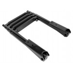 SCALETTA INOX RIBALTABILE TELESCOPICA 4 GRADINI 115X30 PER GOMMONE BARCA NERA