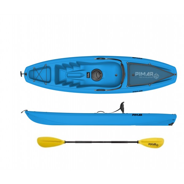 Kayak canoa pimar 10003 blu da 266 cm+ 1 gavone+ 1 pagaia + 1 seggiolino + 1 ruotino Kayak canoa pimar 10003 blu da 266 cm+ 1 gavone+ 1 pagaia + 1 seggiolino + 1 ruotino