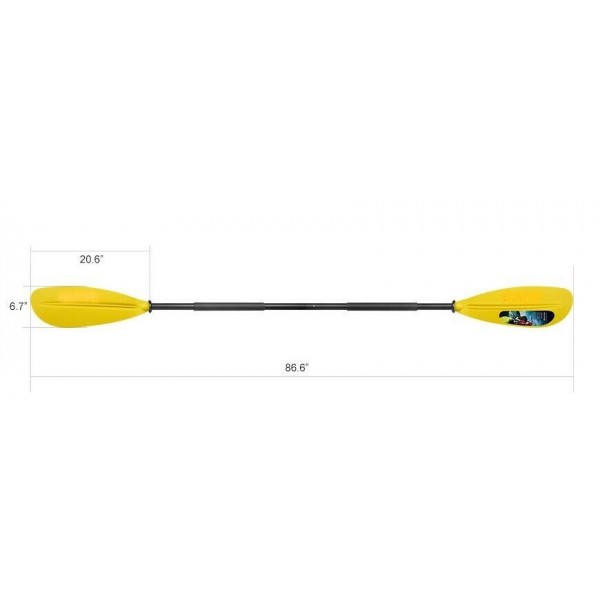 Pagaia doppia con giunto smontabile per canoa e kayak