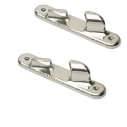 Passacavo per cima incrociato in acciaio inox 316 lucidato a specchio 150mm