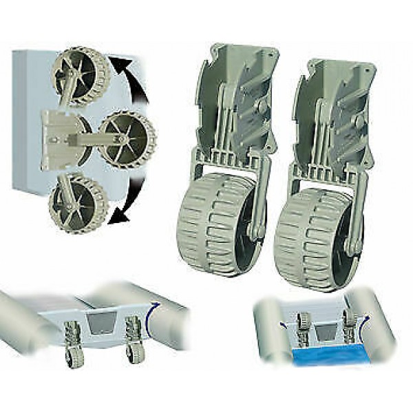 Ruote alaggio in plastica con staffe ribaltabili per gommoni e barche Ruote alaggio in plastica con staffe ribaltabili per gommoni e barche