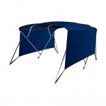 Tendalino 4 Archi 240x200x140 blu navy con coperture Laterali Tessuto Poliestere 600d- Impermeabile- Resistente Raggi UV