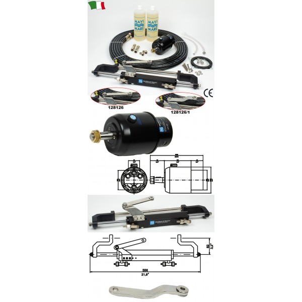 Timoneria idraulica kit-gf150brt mavi mare mancini fino 150 hp monotaggio frontale 