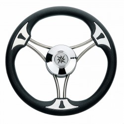 Volante a tre razze nero