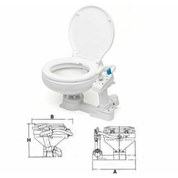 Wc manuale in porcellana bianca